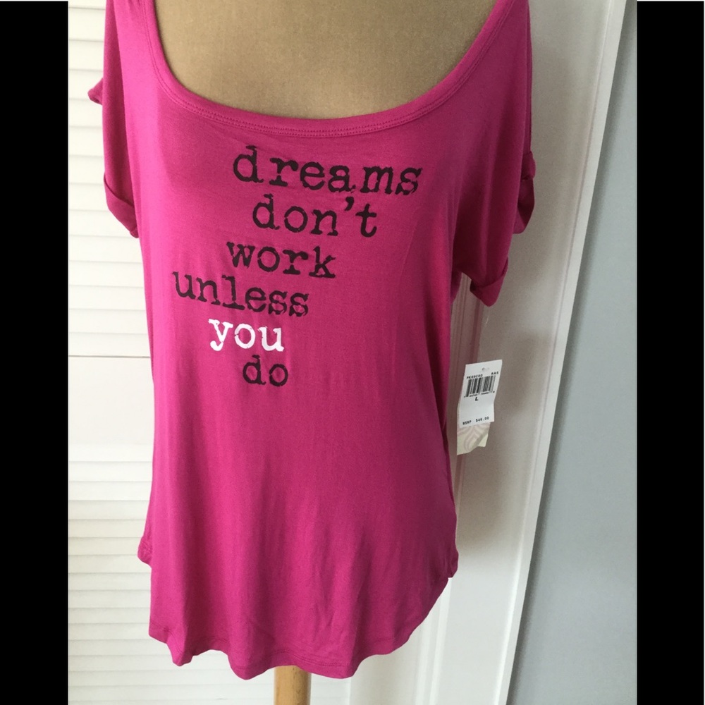NWT Pink Lotus Workout Top